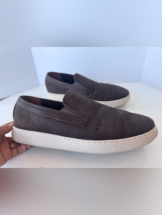 UGG Pismo Brown Leather Slip On Casual Shoes Loafer Driving Men’s Size 10.5 main image 8